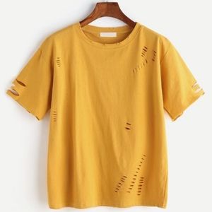 ROMWE Distressed T-Shirt